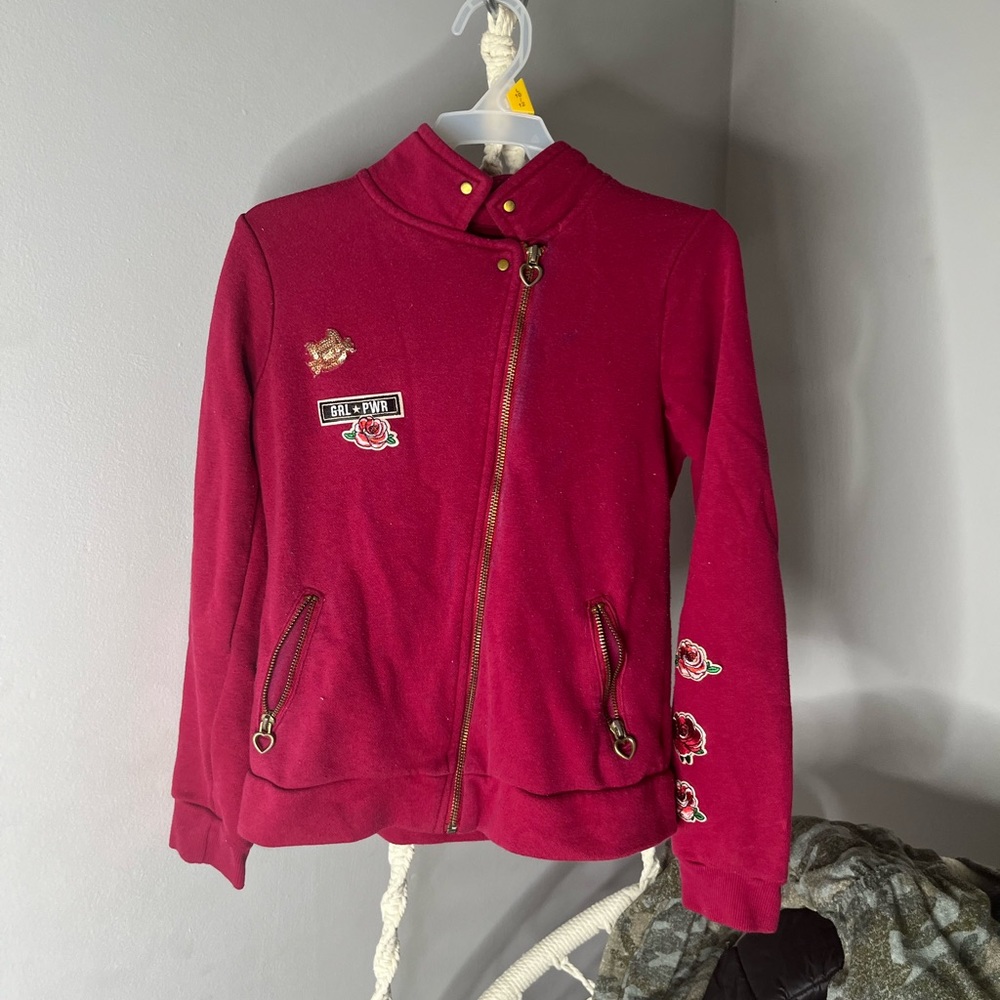 Red patch jacket